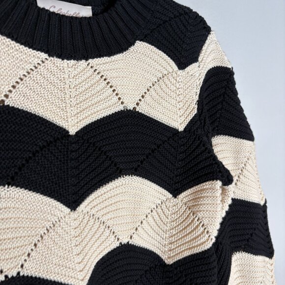 Cleobella Kori Sweater in Black & Ivory - Picture 3 of 6